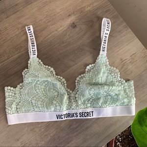 Victoria secret mint logo bralette bra